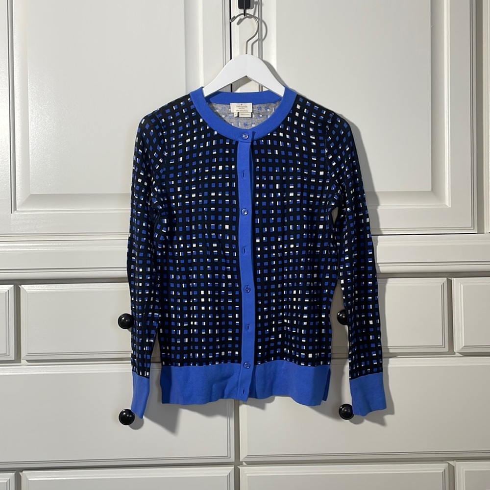 Kate Spade Window Panes Cardigan North Court Multicolor NJMU5520 Button Front